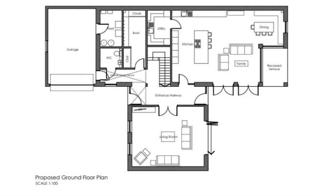 Lot: 42 - OUTSTANDING RURAL OPPORTUNITY! PLANNING FOR DEVELOPMENT OF A SUBSTANTIAL RESIDENCE - Proposed First Floor Plan